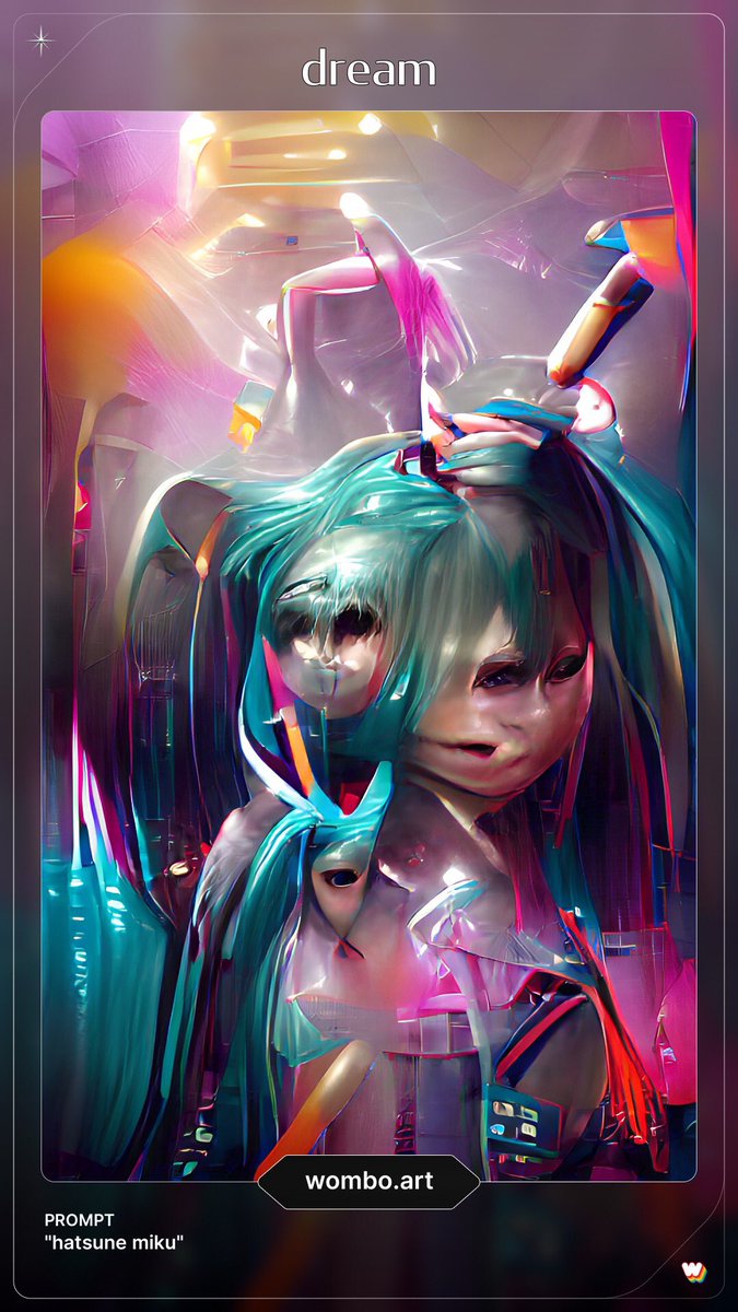 Aiでお絵かきできるアプリで初音ミクさんを描いてもらったら 概念 ができあがる 世界観は 最高 バカくそかっこいい のでやってみて Togetter Aiでお絵かきできるアプリで初音ミクさんを描いてもらったら 概念 ができあがる 世界観は 最高 バカくそかっこいい のでやってみて Togetter