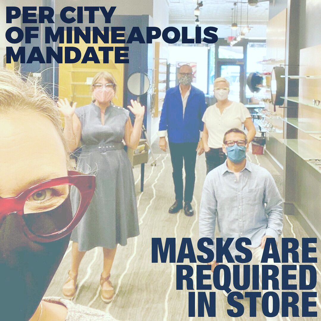 specsoptical's tweet photo. SPECS FANS! Just a reminder that the City of Minneapolis Mandate requiring masks be worn at all times in public buildings and venues went into effect last night, so be sure to mask up when you come to see us! #MaskUp #StayHealthy #SpecsLovesYou https://t.co/JmWBLMlaZ1