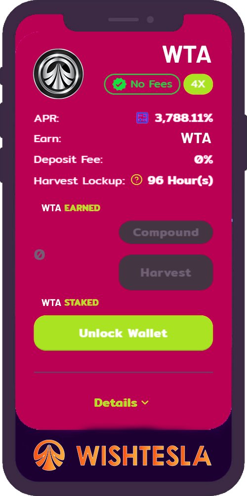 🚨we will launch a new project WishTelsa (WTA)🚨

📌WishTesla First Staking
Contest 9 Tesla CAR Prize
+$245,000 Monthly Marketing

📌Token Contract : 0x351c85Deb0F48Cd1A1B2ac52d2075e4FB1070d18
Token Name : WishTesla
Token Symbol : WTA
Decimals : 18