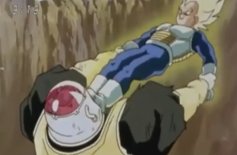 絶対に手を放さないとベジータさんに宣言した人造人間19号さんwww 両手