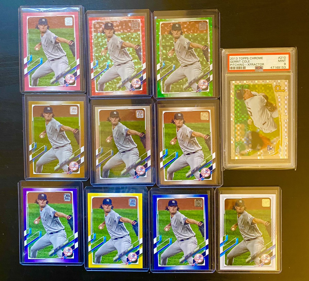 RT @Piotrs_Cards: Gerrit Cole 2021 rainbow lot and Xfractor rookie PSA 9 $110 shipped @HobbyConnector @SportsSell3 https://t.co/RaIROhrJ4u