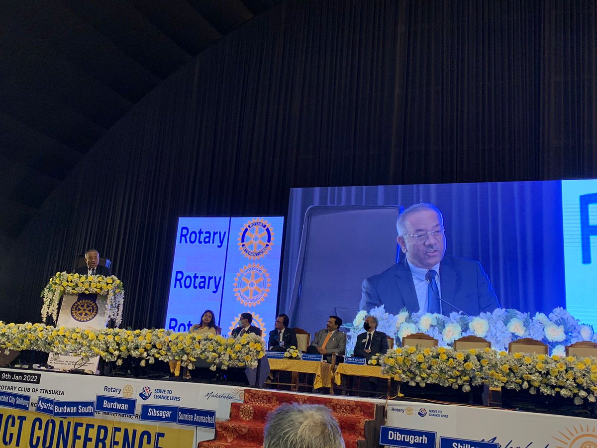 In his speech at the conference, Shri Borkakoty lauded Rotarians the world over for their contribution towards #worldpeace, international understanding &amp; #communitydevelopment initiatives, especially for their efforts in #eradicating #polio  from the world. 
#socialwork