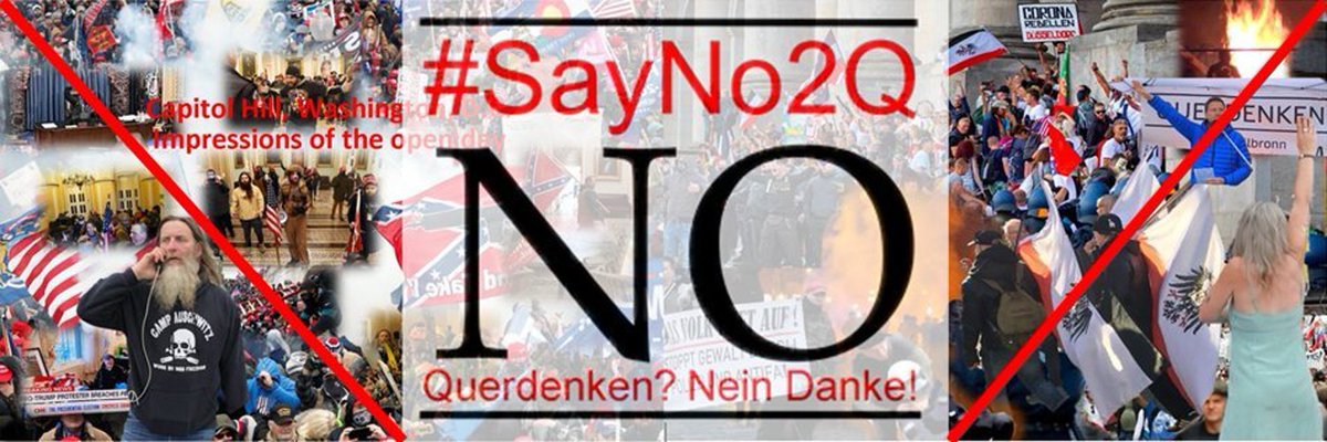 ZuckerZucker3's tweet photo. Ich habe einen neuen #Header, #SayNo2Q bzw. #QuerdenkenNeinDanke. 

Er ist noch nicht in meiner Sammlung enthalten https://t.co/KJzn1bxnEj aus der ihr euch gerne bedienen dürft.

Er zeigt das #Capitol und den #Reichstag und einige #Spaziergänger im fortgeschrittenen Stadium. https://t.co/LGpzqJJXD6