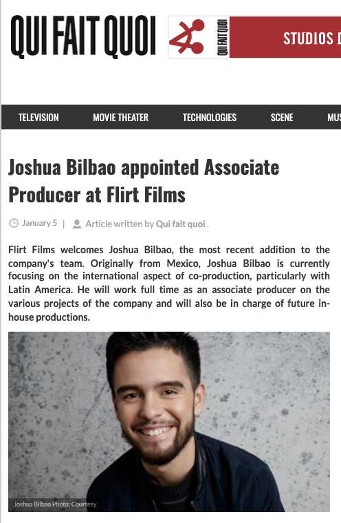 Thank you so much to <a href="/lienmultimedia/">QfQ/Lien MULTIMÉDIA</a> for this amazing article! 

We're so happy to welcome Joshua Bilbao to the Flirt Films team!

qfq.com/article&ID=110…