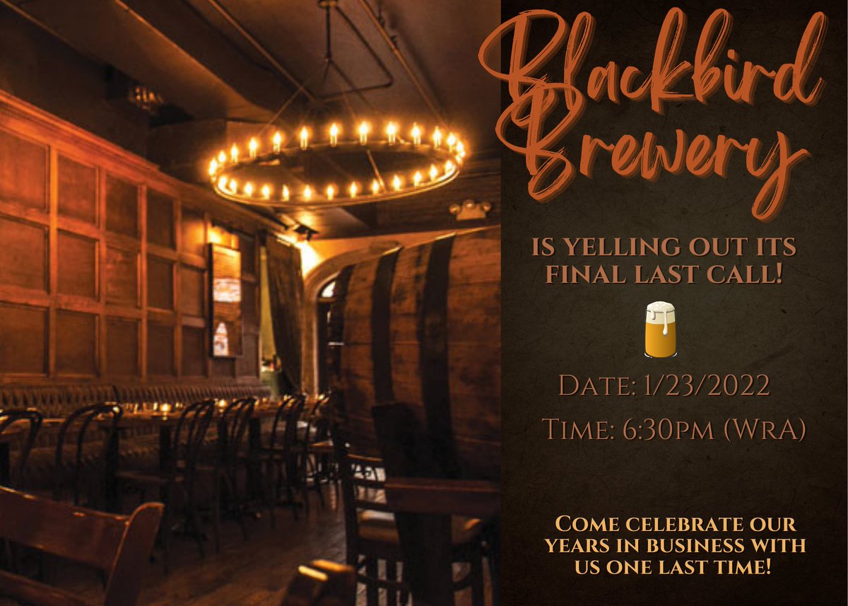 BBBTavern's tweet photo. Our date has changed! We hope this allows more people to come out, win some amazing prizes, and celebrate with us before we say goodbye! 💙 https://t.co/RGysXh0SnQ