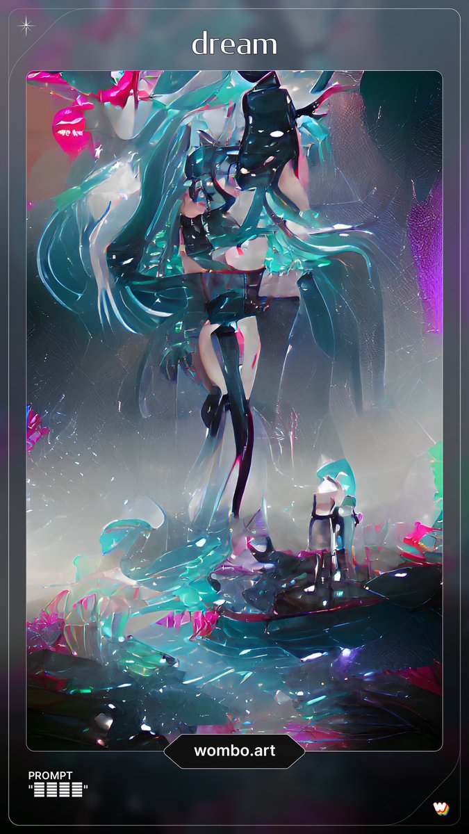 Aiでお絵かきできるアプリで初音ミクさんを描いてもらったら 概念 ができあがる 世界観は 最高 バカくそかっこいい のでやってみて 2ページ目 Togetter