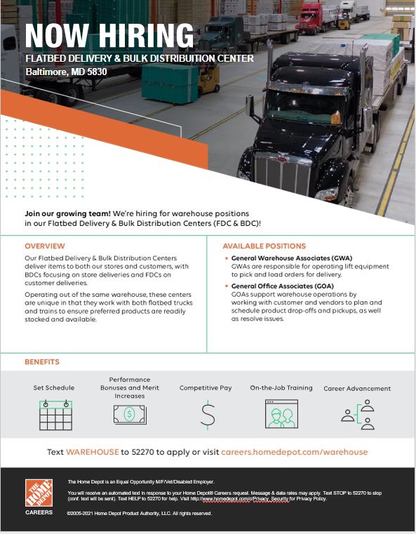 Part Time Opportunities now available in the FDC! 🚚