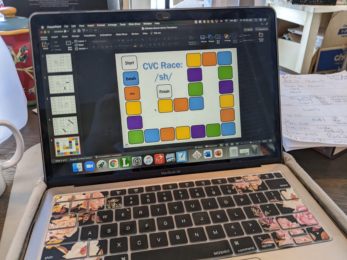 The snowstorm took out my internet. While I wait to see if it can be restored for any lessons today, I will create this fun game to play with my students next week! #teaching #prepwork