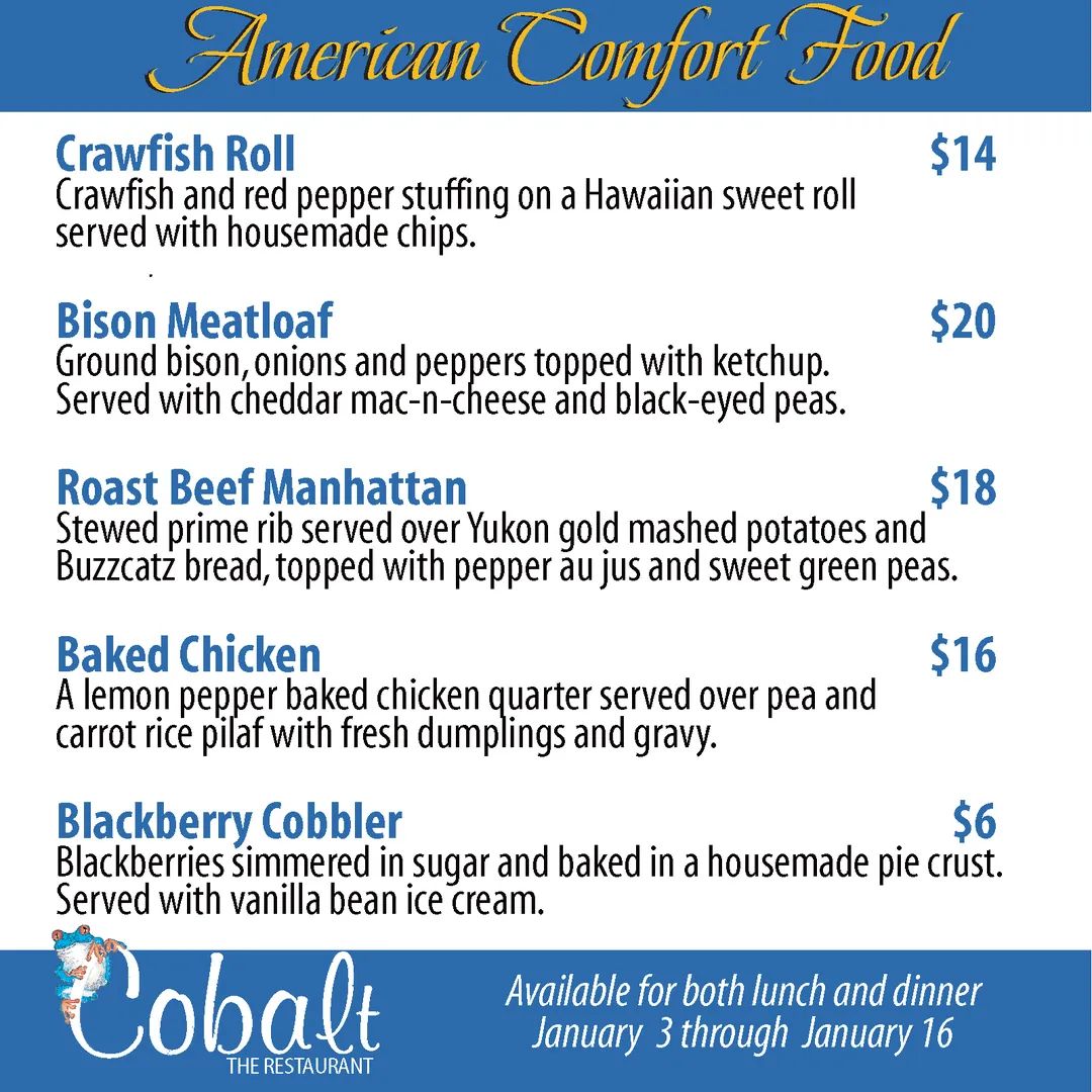 Cobaltoba's tweet photo. Of course our American #ComfortFood #RegionalMenu features dessert! How ‘bout our Blackberry Cobbler? Blackberries simmered in sugar and baked in a housemade pie crust served with vanilla bean ice cream. #orangebeachrestaurants #orangebeachdesserts https://t.co/d97s0Q9RM4