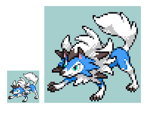 Pixelart ドット絵 1日1ポケド ルガルガン 黄昏のすがた か ポケドのオニ銀のイラスト