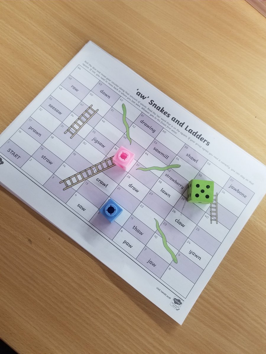 Ending off our first week back with Phonics snakes and ladders! 🐍🎲