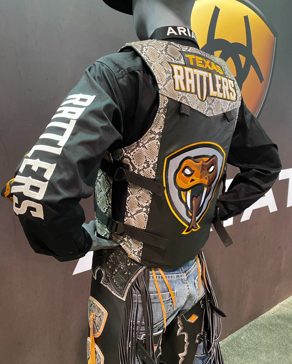 Ariat's tweet photo. The Ariat Texas Rattlers are ready to strike. We’re proud to sponsor this new team of the world’s best bull riders that will represent Dallas-Fort Worth in the groundbreaking PBR Team Series launching in June. 🐍   #ariat https://t.co/9N8NfVBPlz