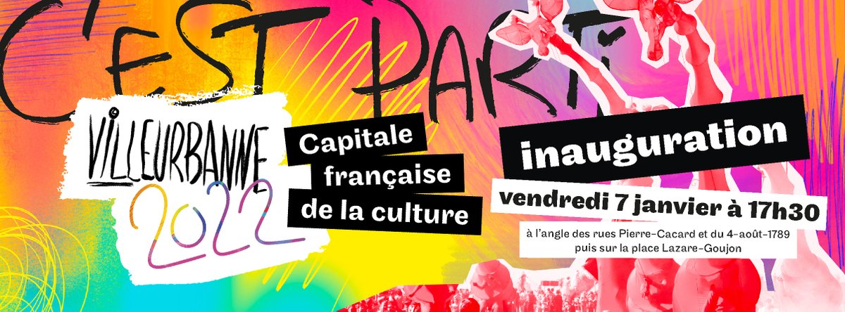 [On sort !] 🎉 Aujourd'hui, #Villeurbanne, devient la première capitale française de la #culture ! C'est parti pour 1 an de festivité mêlant théâtre, musique, ciné, expos, cirque, danse... Bref, soyez prêts à en voir de toutes les couleurs ! 😍 
#Villeurbanne2022 #CFC2022