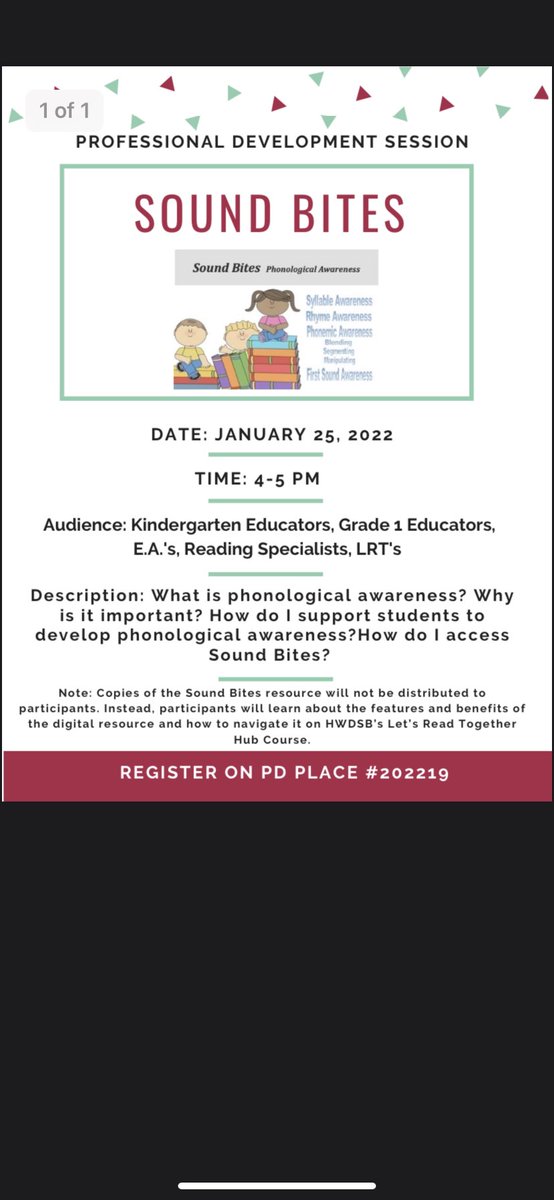 Sound Bites is an amazing resource to support students in developing Phonological Awareness skills through play. It can easily be adapted for the remote environment. Join us January 25th! <a href="/RSHWDSB/">HWDSB Reading Specialists</a> <a href="/HWDSB/">HWDSB</a> it can also be found in our Let’s Read Together HUB course