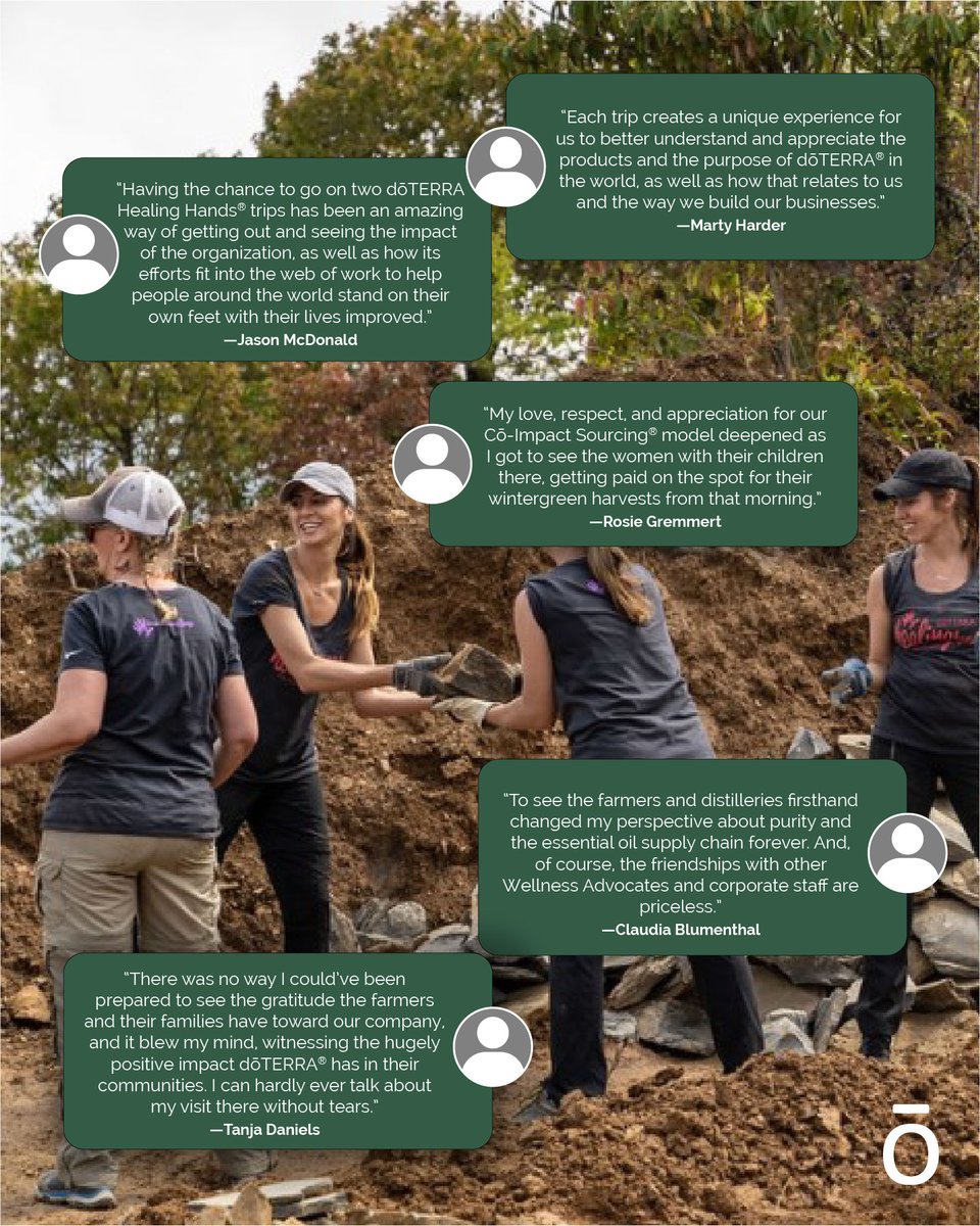 doterra's tweet photo. What do Wellness Advocates have to say about the Co-Impact Sourcing® trips?
Learn more at https://t.co/7QXzGwO5xn
#sharingdoterra #coimpactsourcing #engageingood #empoweringchange #doterracares #doterrahealinghands #dHHF https://t.co/Luy7Xq3Z7i