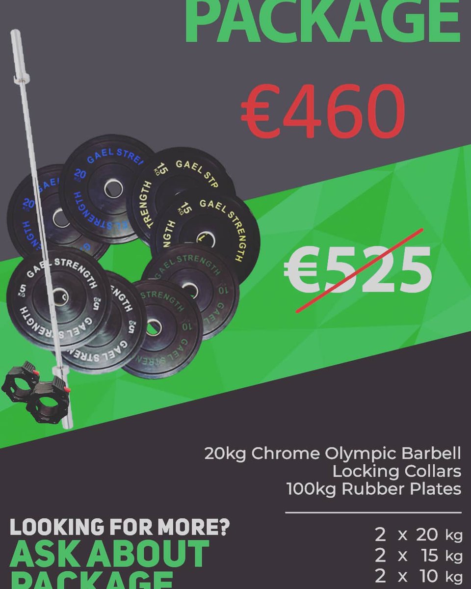 GAELSPORTSie's tweet photo. January Sale!! 👌 Check out these great offers 🏋️‍♂️

You will not get a better opportunity to purchase top quality equipment at these prices. Nationwide delivery is included in prices shown 🙂

All stock is available &amp; ready for immediate shipment 🚛

https://t.co/9vfpyXKpfB https://t.co/j4URbK9FpL