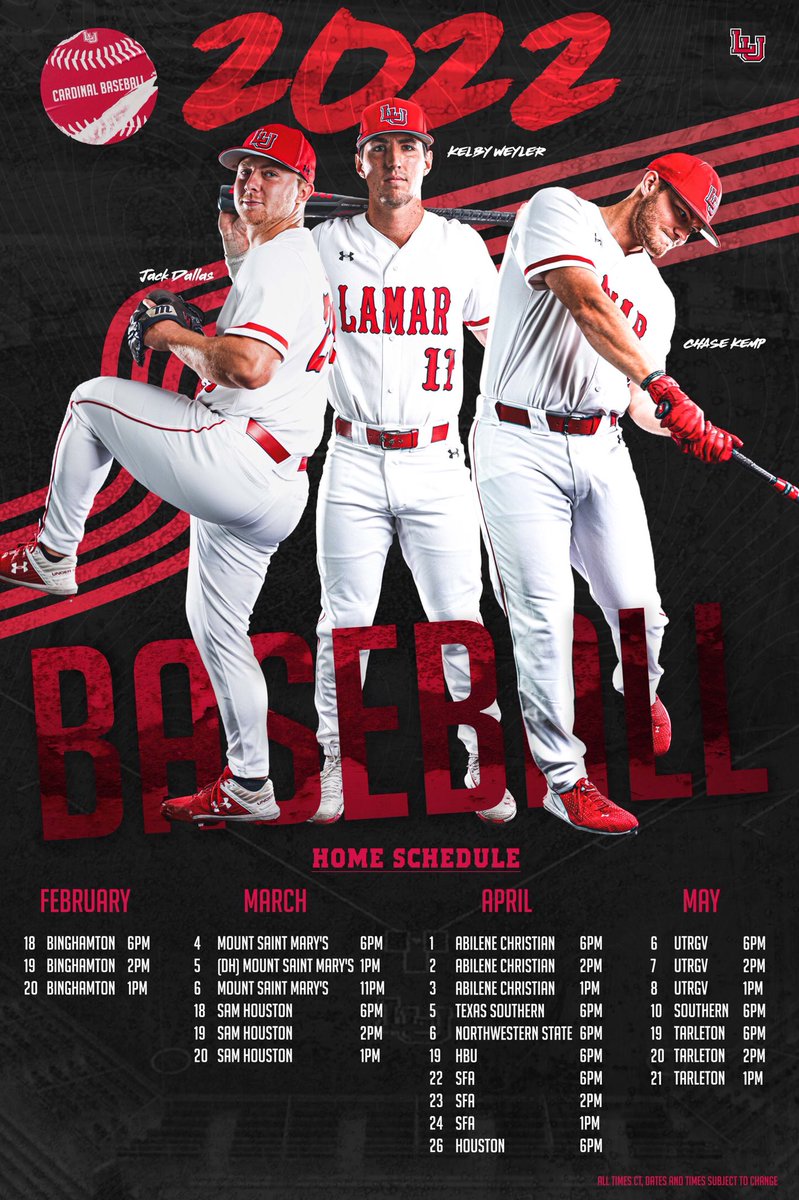 Opening night at the Beck 6 weeks away! Big things happening with Lamar Baseball this year!