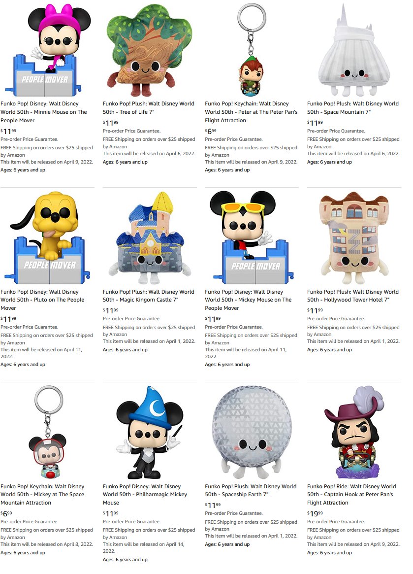 Pre-Order NEW 50th Anniversary Disney World Funko Pops Now! 