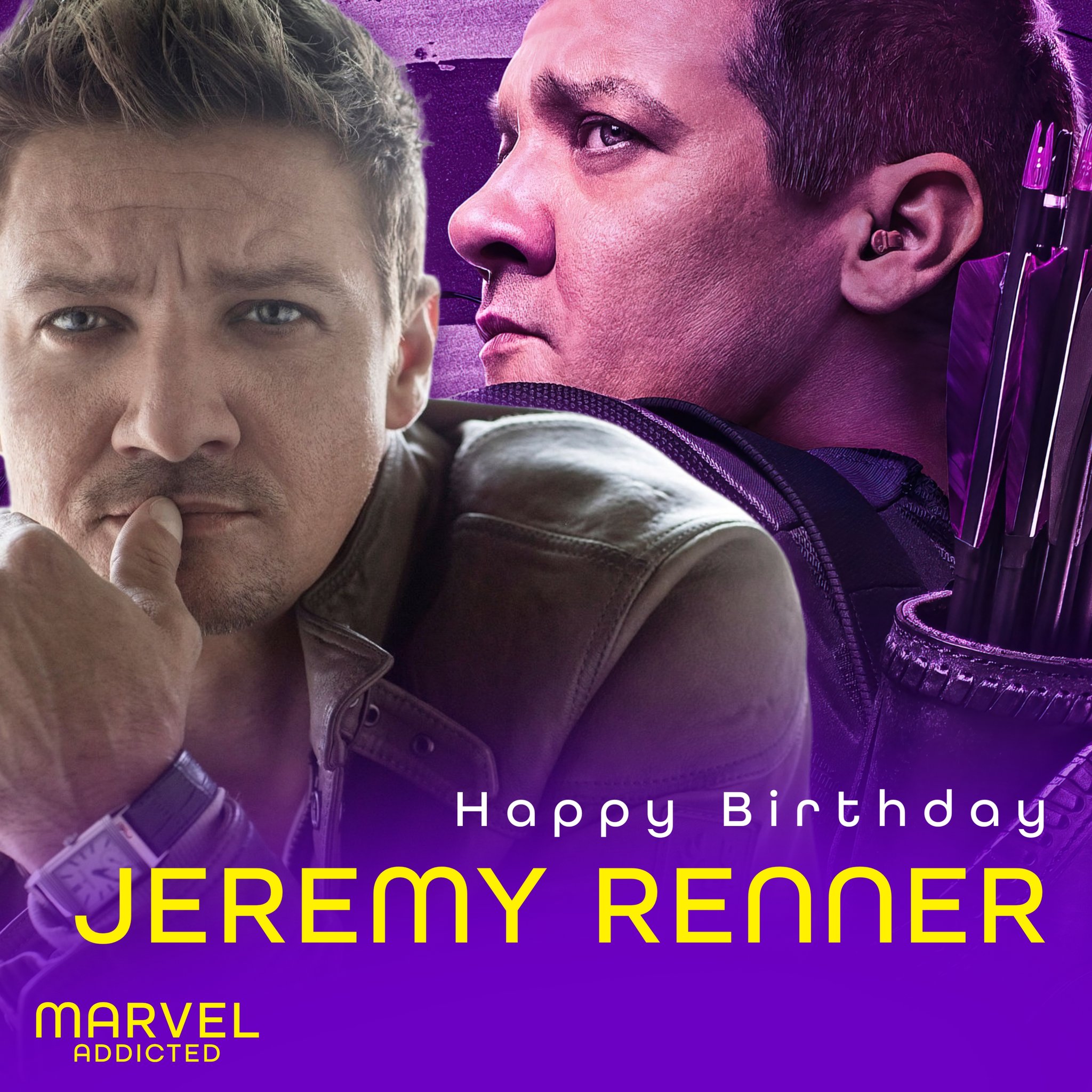 Happy Birthday Jeremy Renner aka Hawkeye    