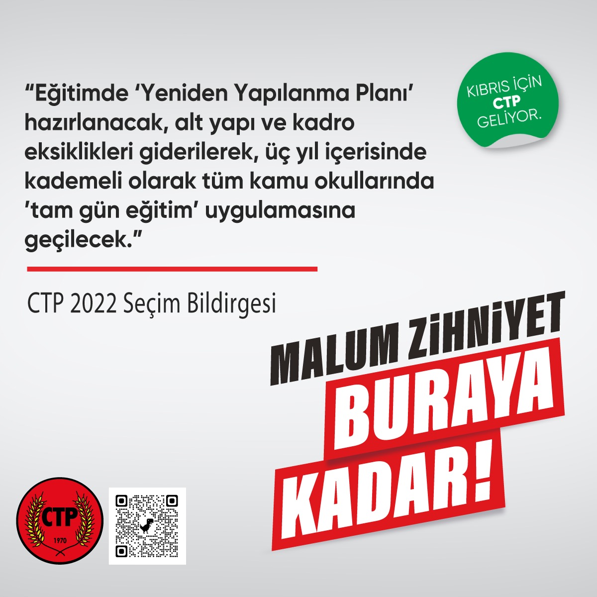 kibrisicinctp's tweet photo. CTP 2022 Seçim Bildirgesi'nden

#UBPZihniyetiBurayaKadar
#KıbrısİçinCTPGeliyor
#YaptıkYineYaparız https://t.co/S1KBxfu0PQ