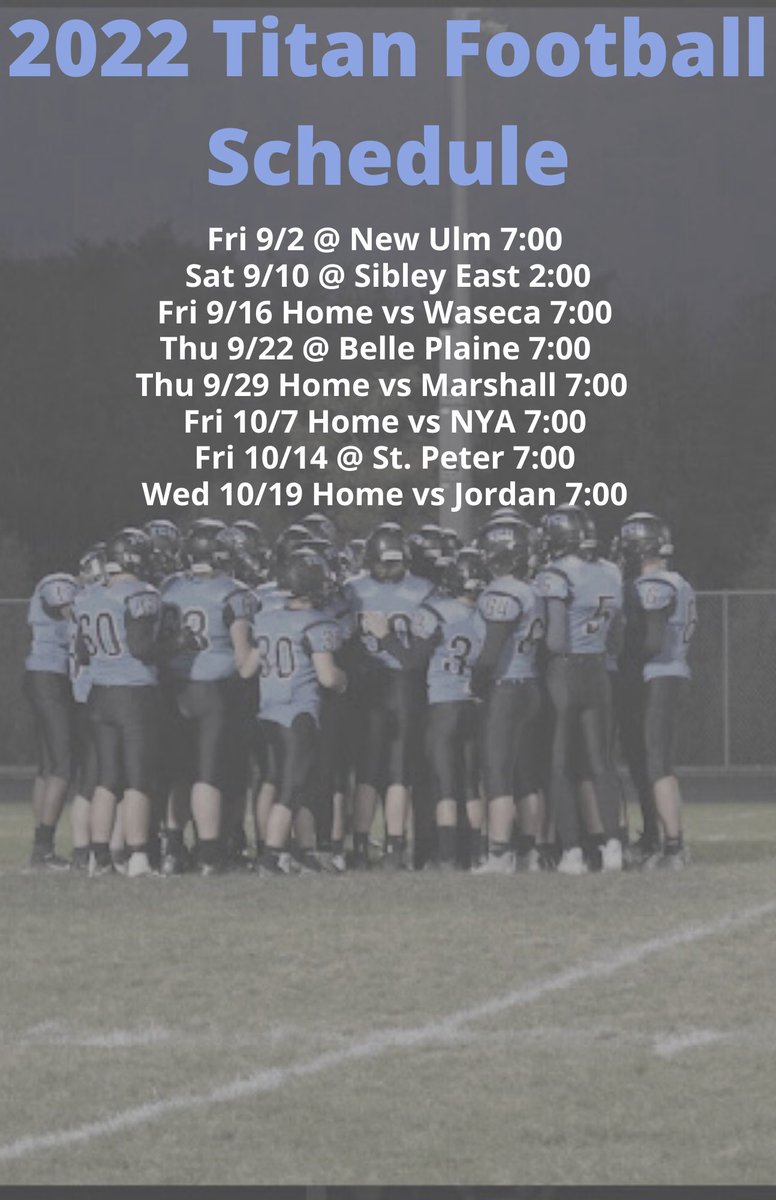 2022 Varsity Schedule #allin