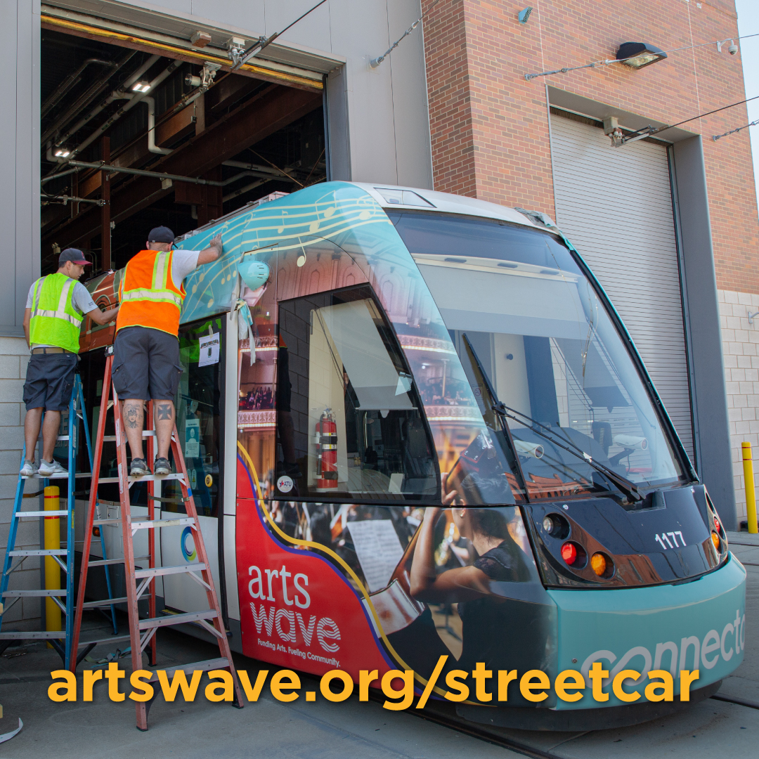 ArtsWave's tweet photo. Time is running out to submit your design to wrap the @CB_Connector and receive a $2,500 grant for your work! Visit https://t.co/wgCGEuW4y2 for more information and send in your design by Sunday, January 9! #BRINGYOU #LiveArtsAreBack #CincyArts @cityofcincinnati @cincinnatibell https://t.co/OiZPVvj5WZ