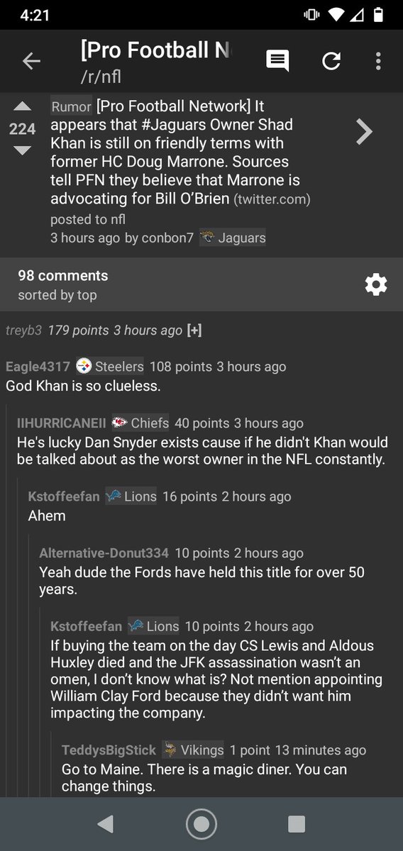 Daveboy924's tweet image. The irony of this screenshot is that the Washington Football Team...Admirals... Groundhogs...whatever is Vince McMahon's favorite team. lol