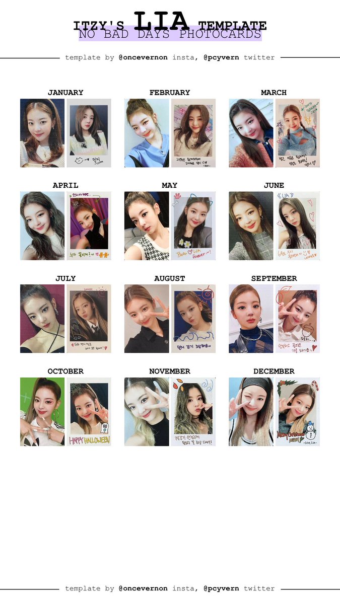 finally added november and december to the itzy no bad days