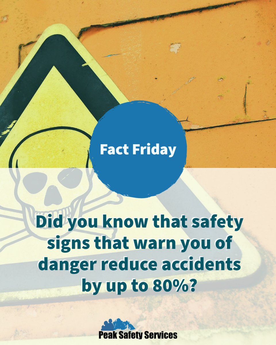 Fact Friday: Today's safety fact! 
#fact #FactFriday #SafetyFacts #healthandsafety #safetodayhometonight #peaksafetyservices