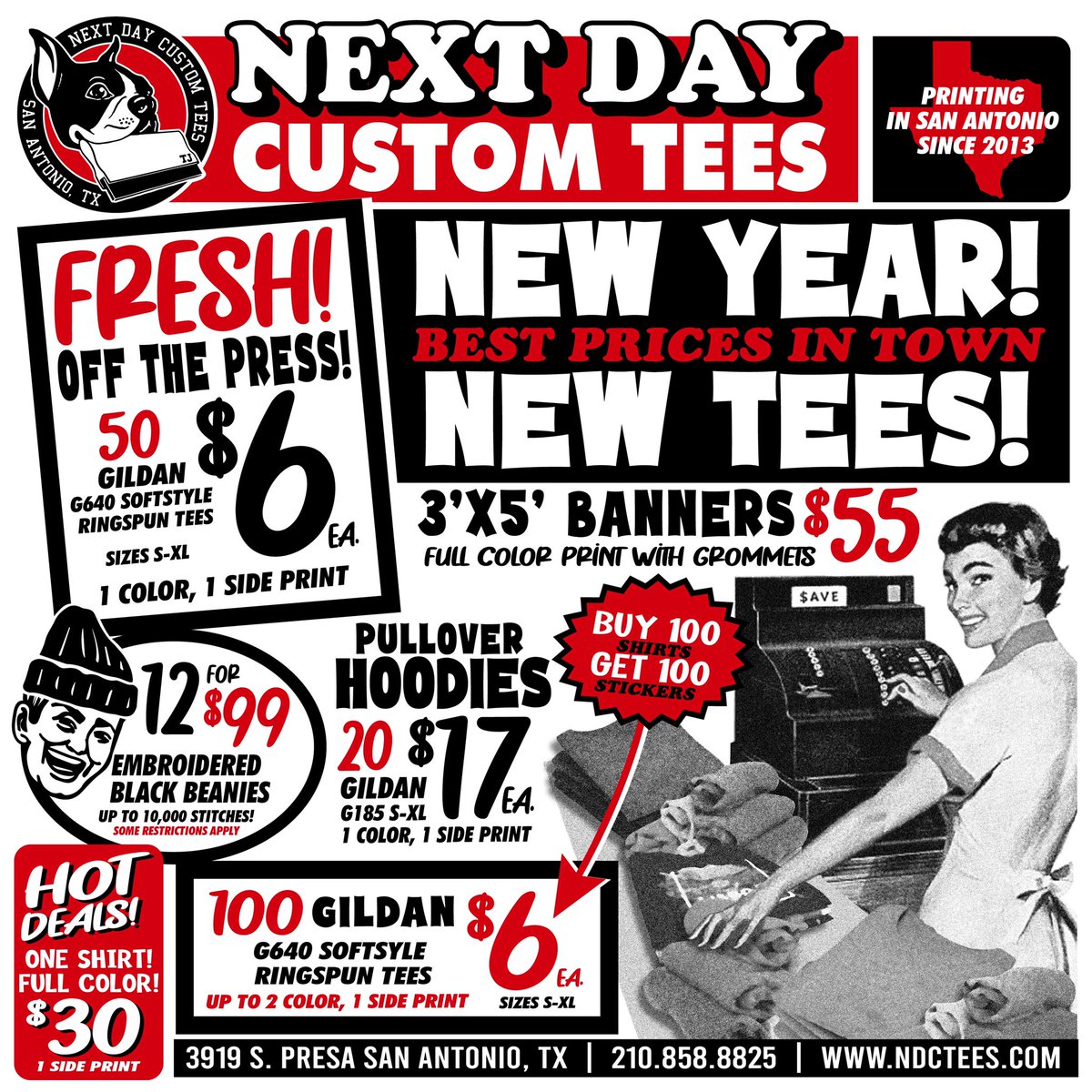 ndctees's tweet photo. New year new tees! Hit us up for all your printing needs! #supportlocaleverything https://t.co/AdCwpM0QIV