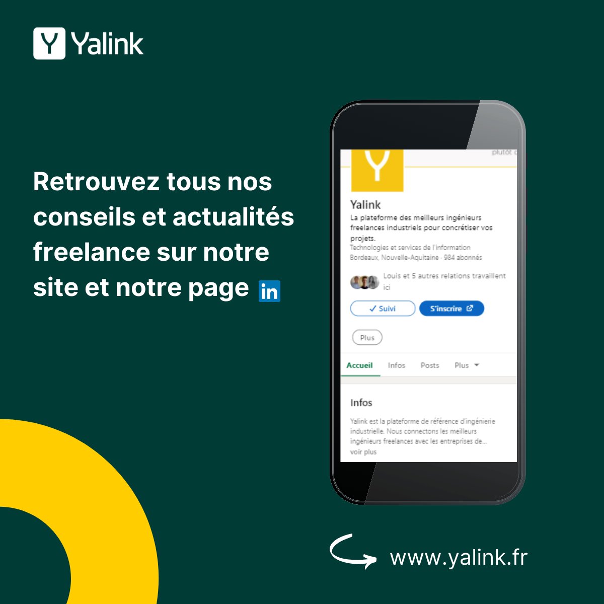 Pour enfin savoir comment faire pour que votre profil soit visible sur LinkedIn

Pour que votre profil convertisse ! 

Ca se passe ici 👉 yalink.fr/blog/optimiser…