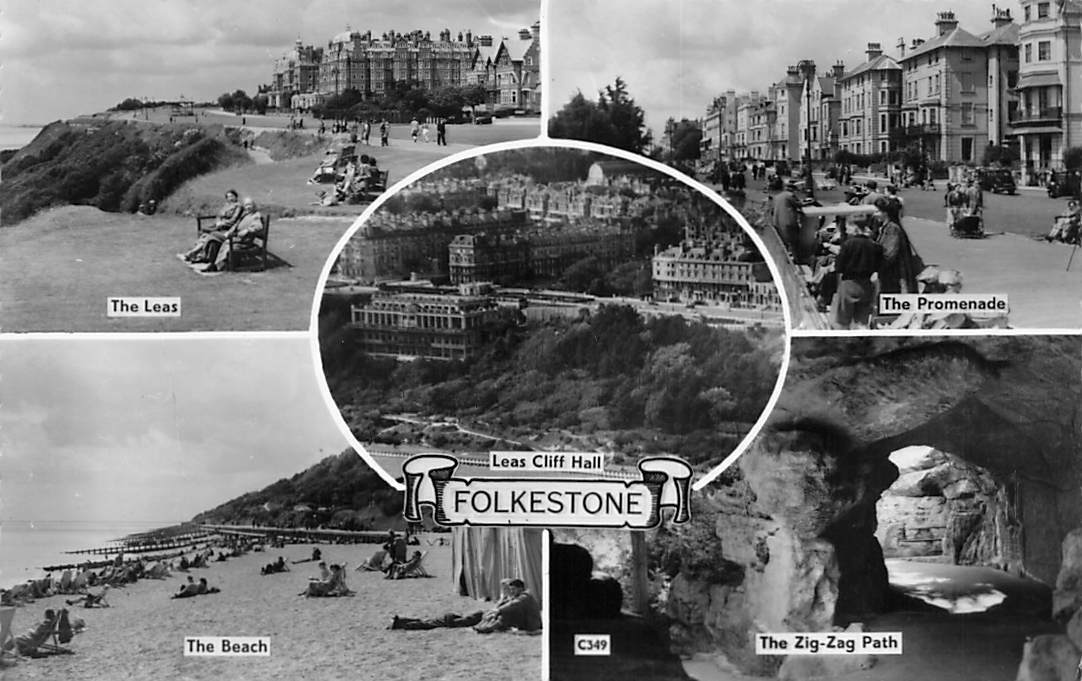 Vintage Kent Real Photo Multi View Postcard, Folkestone, 5 Views TJ5 nemb.it/p/TvVAYcu2I/tw…