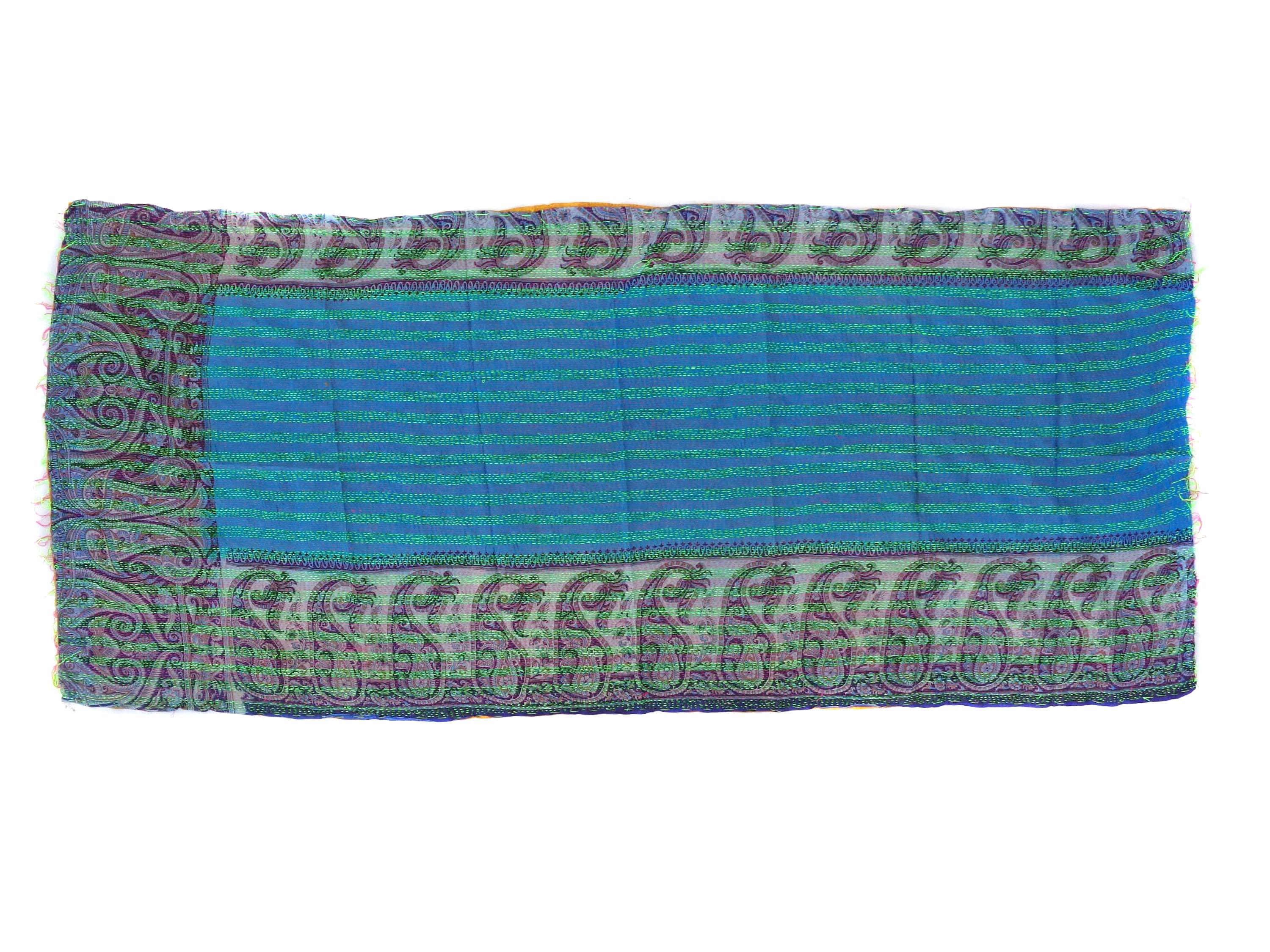 Silk Kantha Scarf Neck Wrap Stole Dupatta headband Collar Neckerchief Scarves KR78