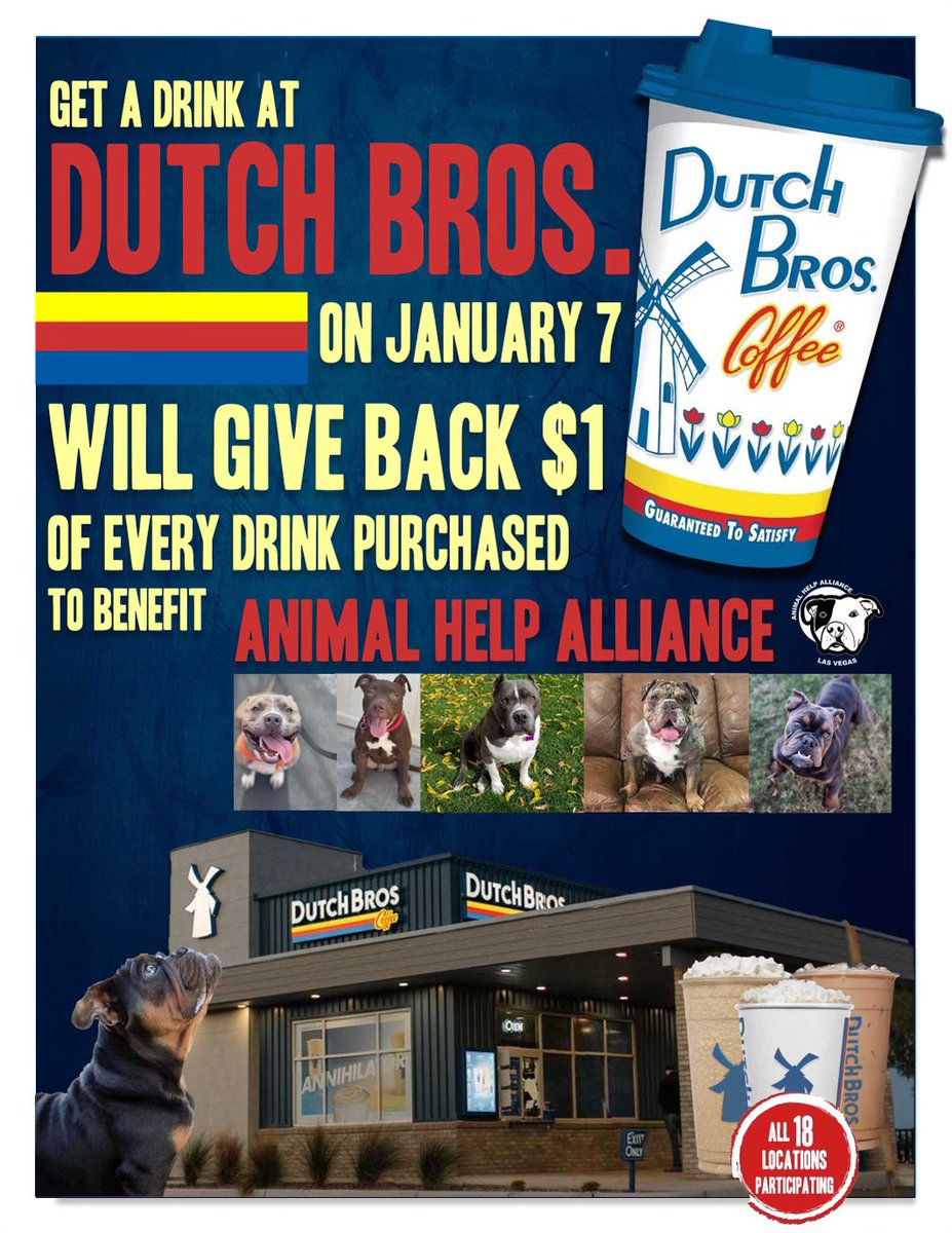 Las Vegas Locally 🌴 (@lasvegaslocally) on Twitter photo Go grab a coffee at <a href="/DutchBros/">Dutch Bros Coffee</a> today and help support one of the best animal rescues in Las Vegas! Go grab a coffee at <a href="/DutchBros/">Dutch Bros Coffee</a> today and help support one of the best animal rescues in Las Vegas!