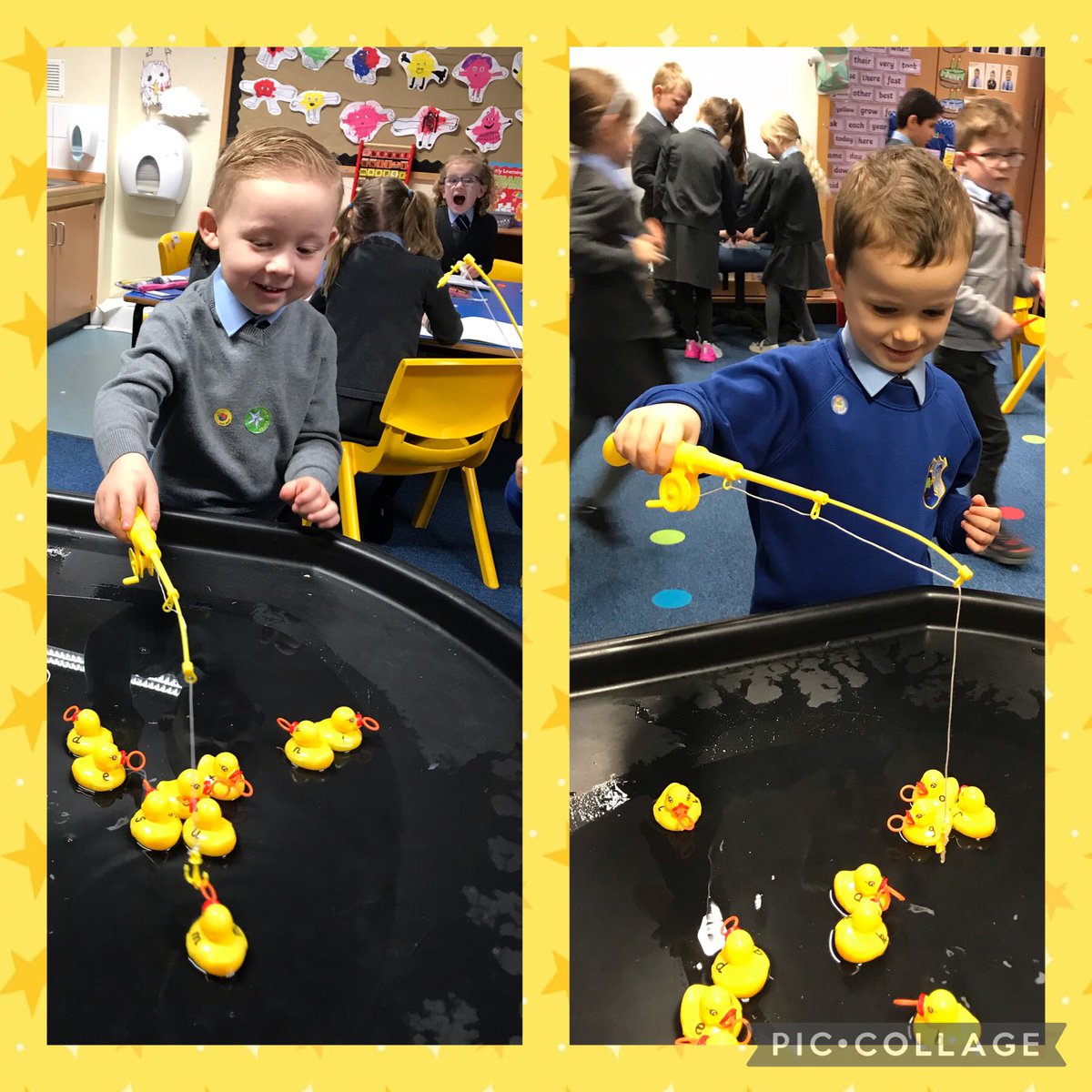 LawPrimarySLC's tweet photo. Hook a duck phonics and origami spelling games in Room 2. #wearelawsome #learnthoughplay https://t.co/FZ3XhU5N36