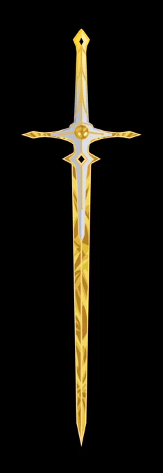 This sword in Enkanomiya ruins vaguely reminds me of the Traveler's original sword (one of them).

Together with the trees that look like ley-line trees, it makes a curious view 