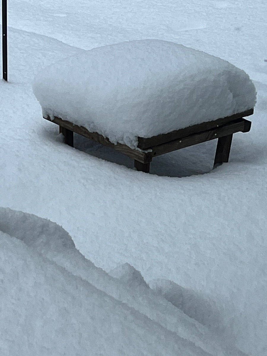 Leroy, Ohio.  Six inches snow.