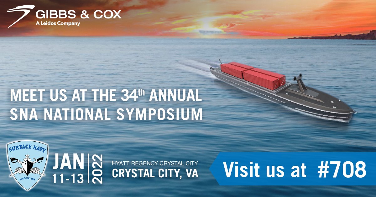 Gibbs & Cox solves challenges across the entire spectrum of today’s marine industry, from concept development through production and in-service support. Come join us at the 34th @surface Surface Navy Association National Symposium on January 11th,.