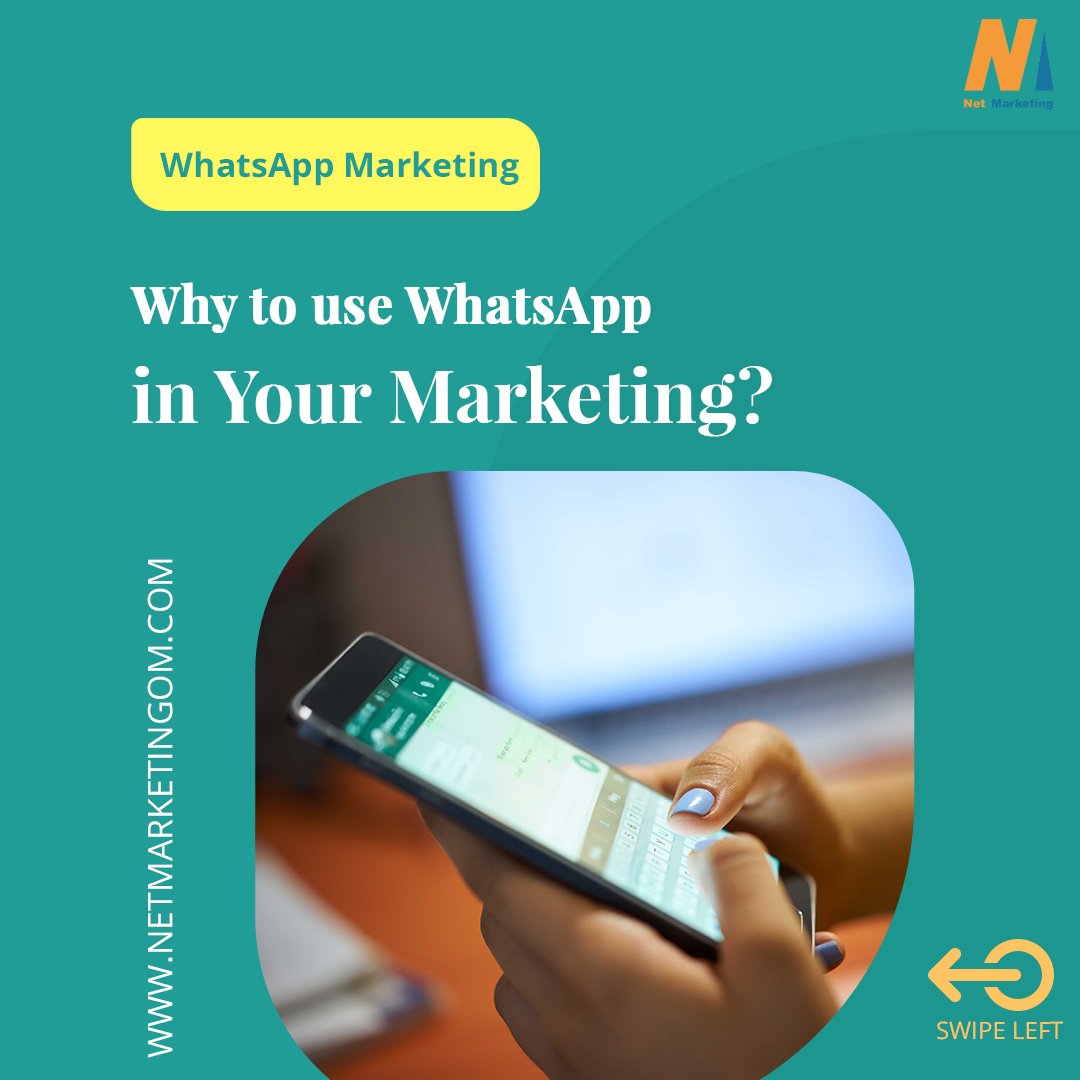NetMarketingOm's tweet photo. Benefits of #WhatsApp #Marketing for Your Business
•Profound relationships with #clients
•High conversion rate
•Better sales
•Lower cost
WhatsApp marketing drives more conversions, improves #sales, allows you to build quality relationships with clients, costs next to nothing https://t.co/9fVRWfA3mz