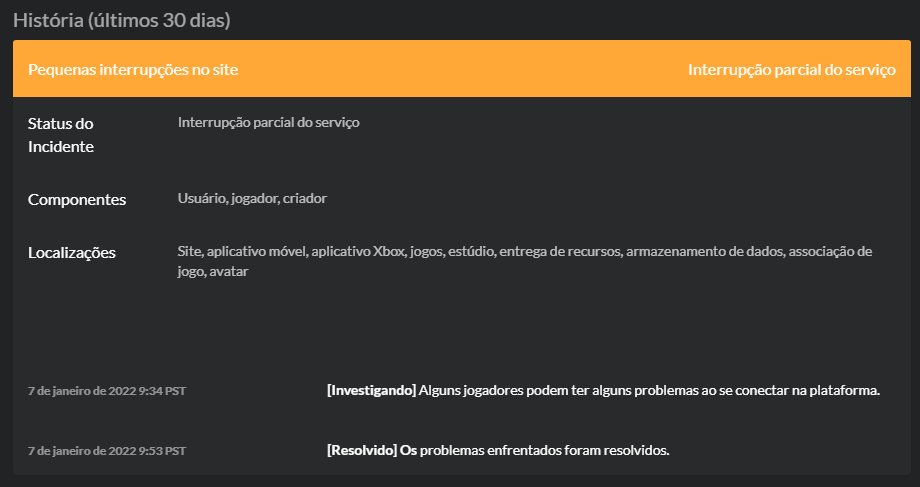 RTC em português  on X: ⚠️: O Roblox está passando por problemas em toda  a plataforma. Sim, o Roblox caiu numa quarta-feira.   / X