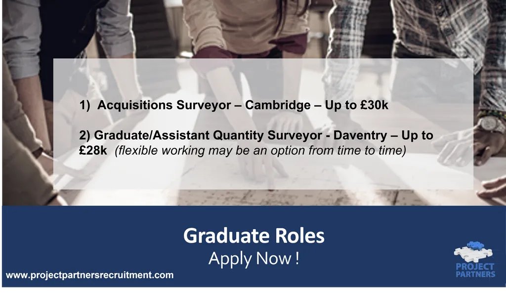 ProjectPartner5's tweet photo. Are you a recent graduate wanting to take the next step in your career? We have 2 exciting new roles with leading clients. For more info or to apply, visit our website https://t.co/iZe7IxbZ8W or email us on recruitment@projectpartners.uk.com
#ApplyNow https://t.co/WcabuGDPrE