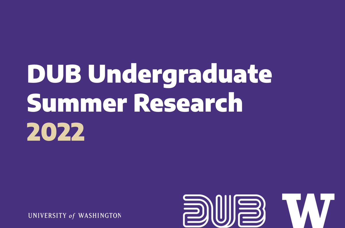 HCI & Design at UW (@uwdub) on Twitter photo Please RT! Weāre excited to open applications for our REU summer program for US-based undergrads.
The internship is 9 weeks, paid, on UW campus. Interns are matched with a <a href="/uwdub/">HCI & Design at UW</a> faculty member on an HCI research project.
Apply now! Deadline is 1/24: dub.washington.edu/posts/2022/dub⦠Please RT! Weāre excited to open applications for our REU summer program for US-based undergrads.
The internship is 9 weeks, paid, on UW campus. Interns are matched with a <a href="/uwdub/">HCI & Design at UW</a> faculty member on an HCI research project.
Apply now! Deadline is 1/24: dub.washington.edu/posts/2022/dubā¦