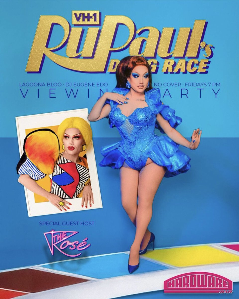 bloo_crew's tweet photo. Catch the premiere of #DragRace Season 14 at Hardware Bar tonight at 7 with @lagoonabloonyc and @omgheyrose! https://t.co/D2W64baD2K