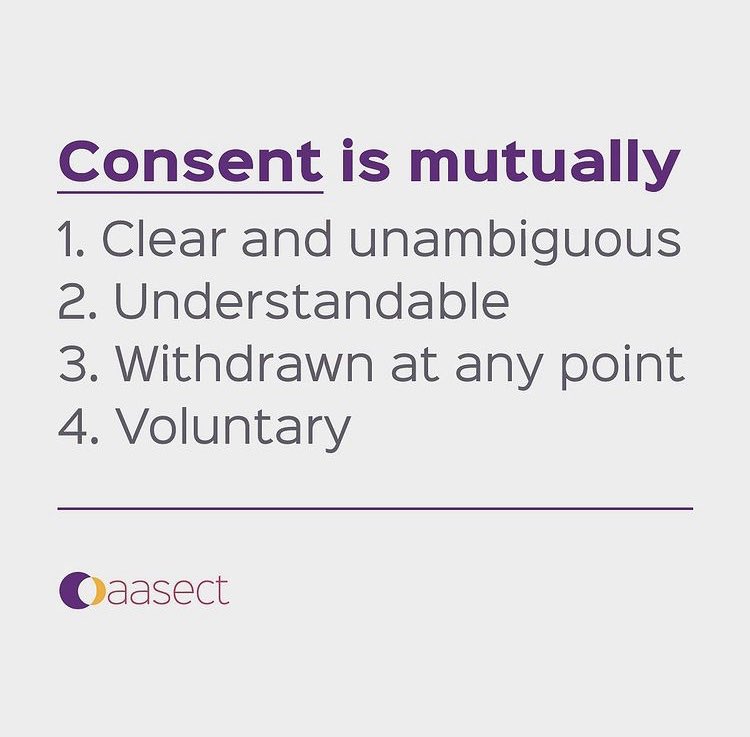 New year, same message. Freedom from sexual violence is a human right. Any verbal coercion, manipulation, pressure or sex against an individual’s will is never acceptable. Read AASECT’s position on Consent and Sexual Violence: bit.ly/3nrrLTV