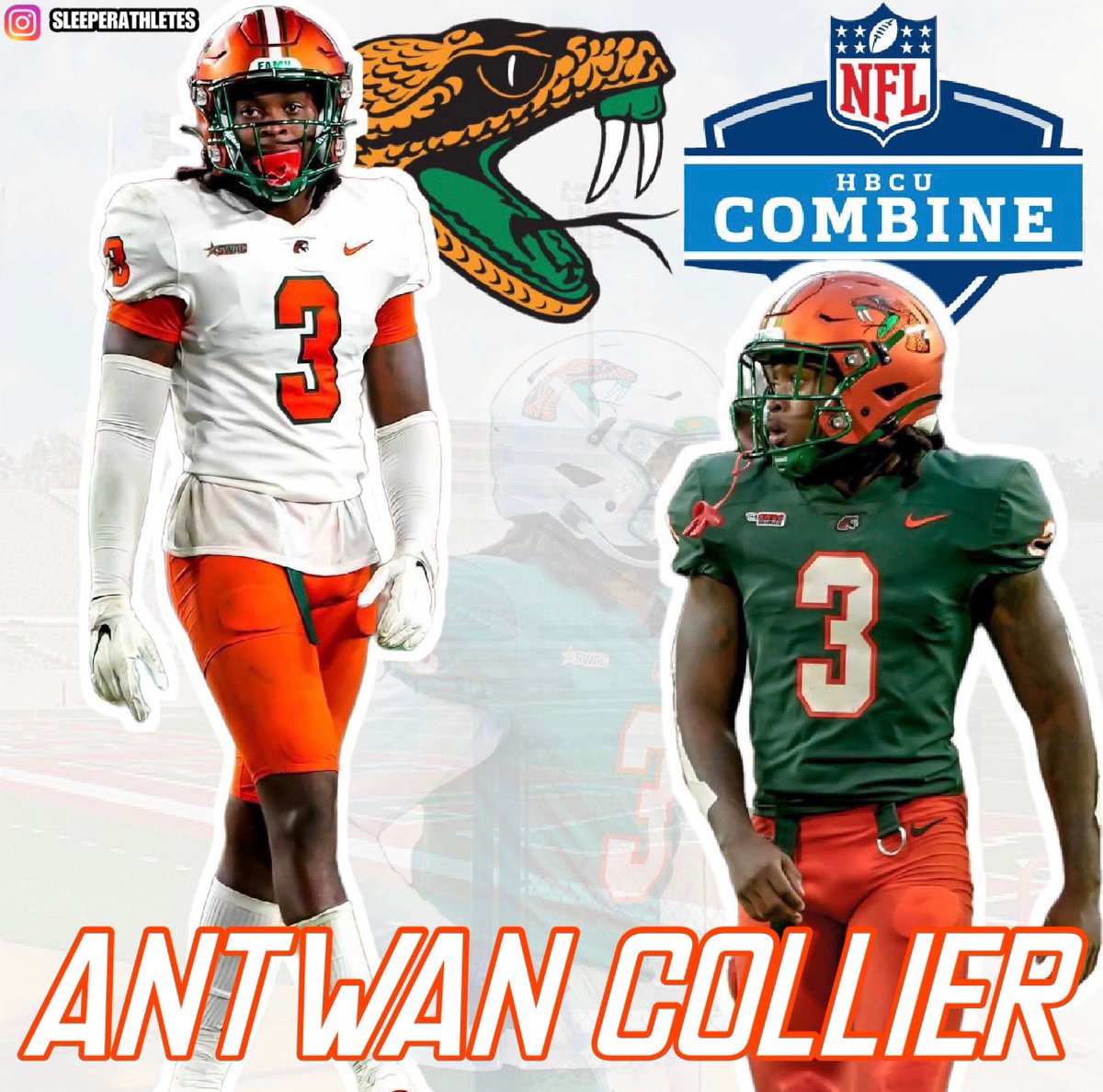 Congrats to #Southridge HS (FL) alum &amp; #FAMU #Rattlers DB Antwan Collier (<a href="/9millyy_ac/">Antwan Collier</a>) for getting an invite to the 2022 #HBCU Combine #FAMUly 🧡💚🐍