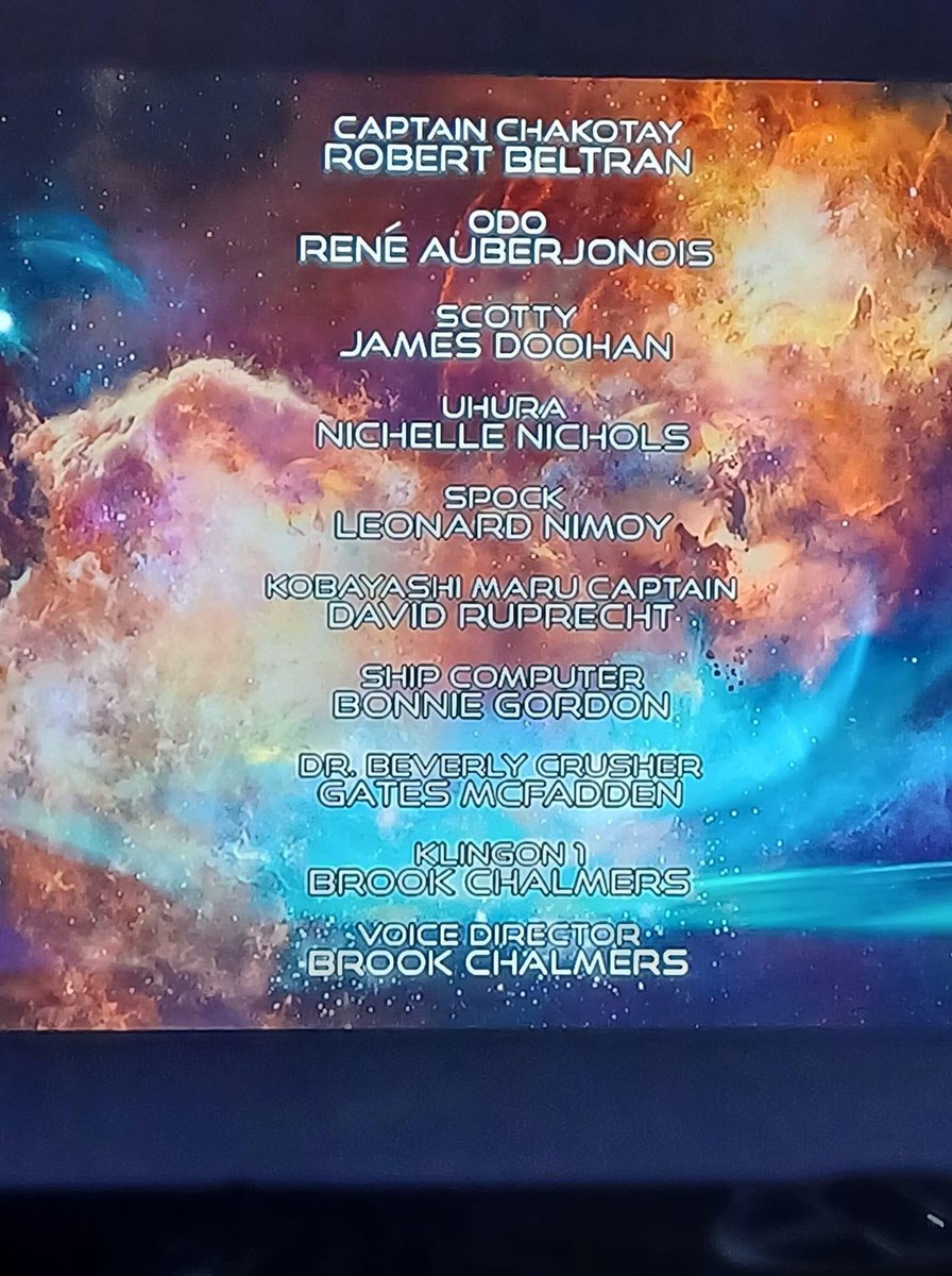 BonnieBellG's tweet photo. Still can’t believe my name is right next to @gates_mcfadden & listed with the likes of #LeonardNimoy #JamesDoohan @reneauberjonois @robertbeltran74 @NichelleIsUhura
I feel like I should frame this on my wall or something…
#StarTrek #Legends #ShipComputer #StarTrekProdigy https://t.co/znG9cn8pWq