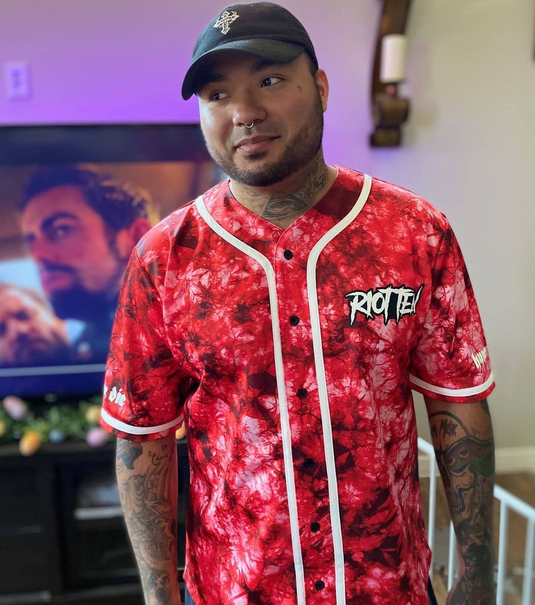 Tie dye hotsell baseball jersey