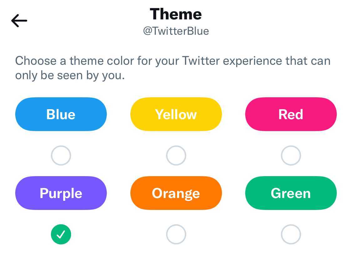 Twitter Blue Twitter Tweet: what's your theme? we love a good purple moment https://t.co/uXzolKY7d0