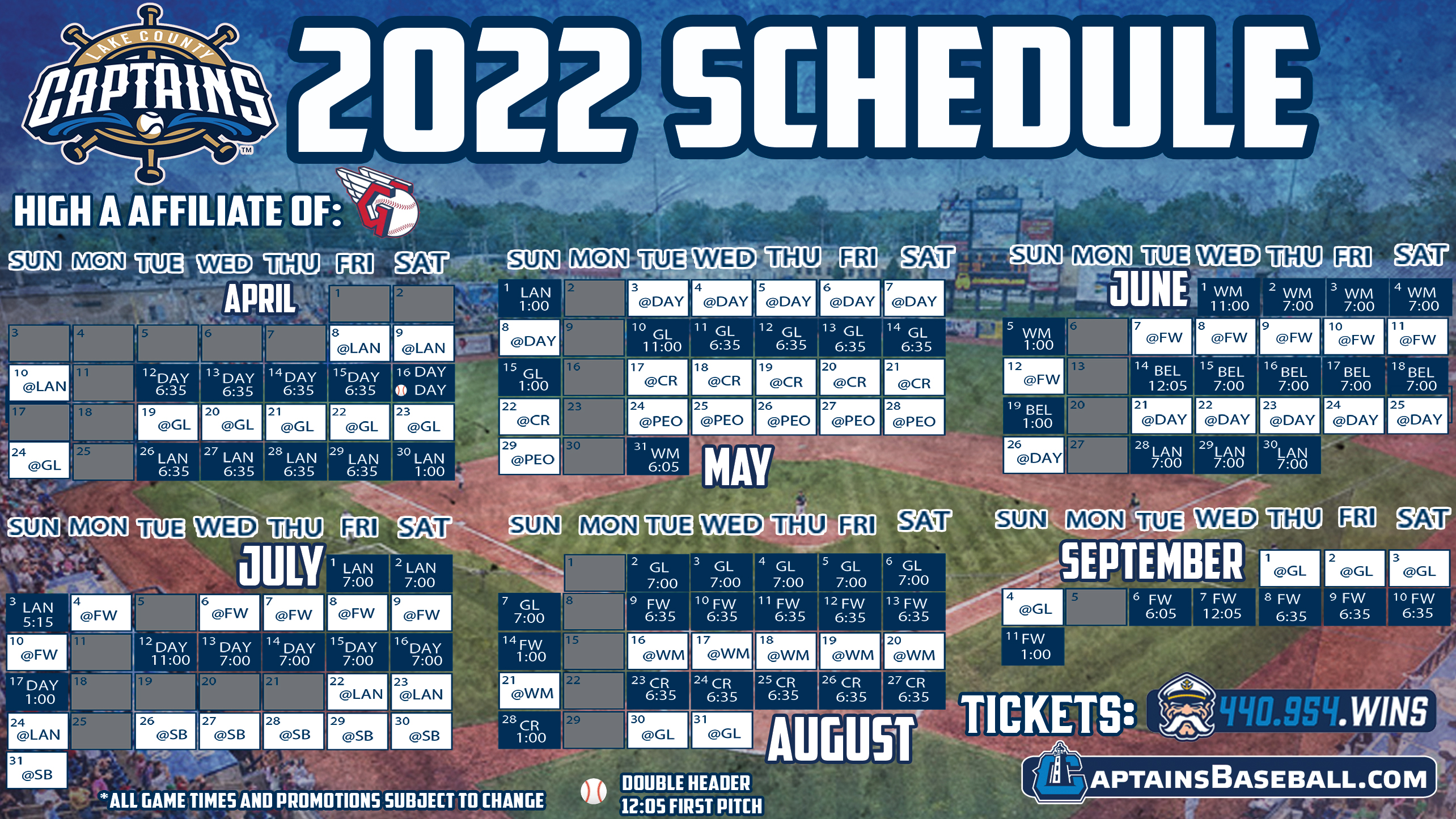Lake County Captains Schedule 2022 Lake County Captains (@Lccaptains) / Twitter