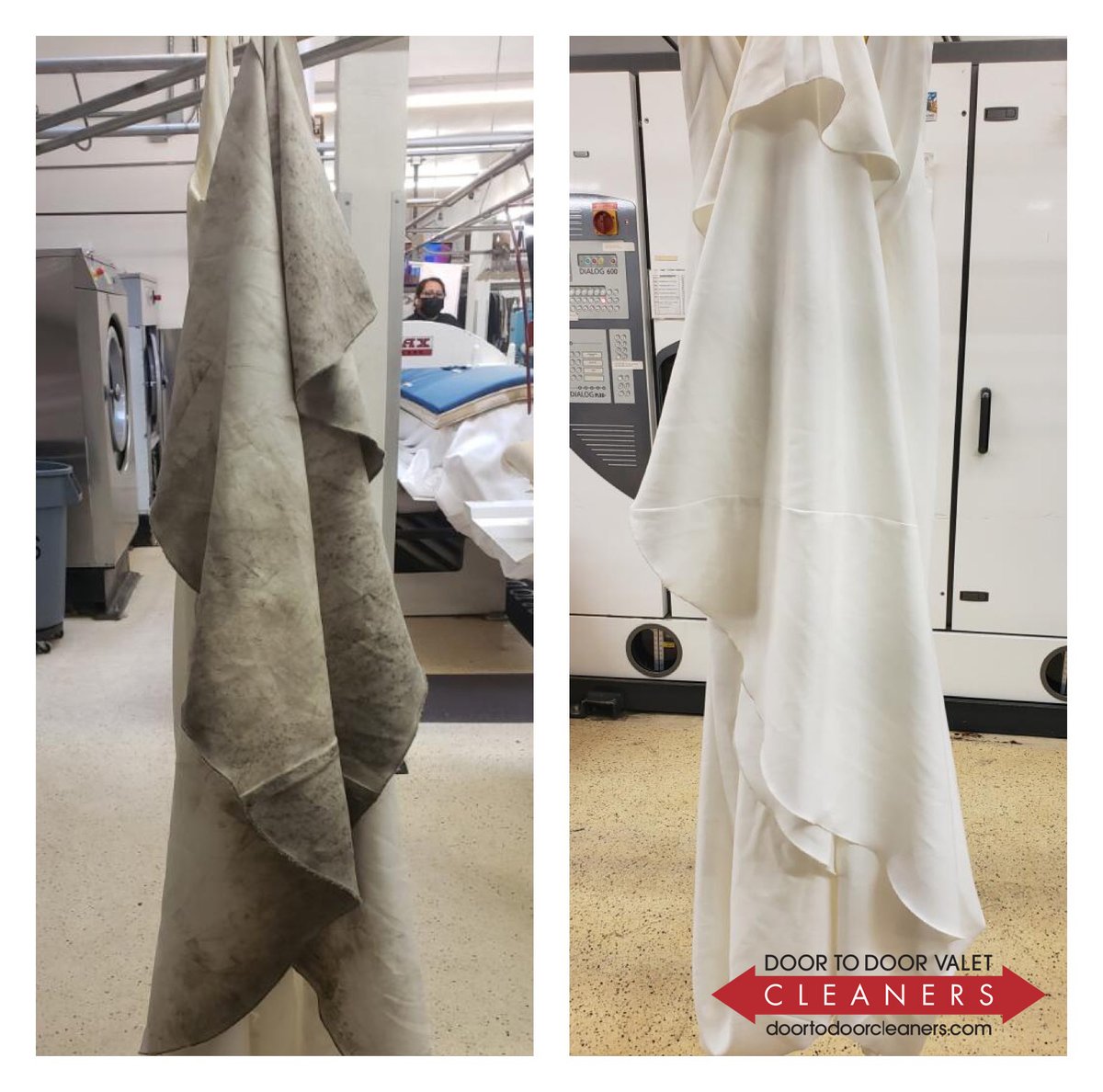 No matter how you choose to celebrate in your #weddinggown, we have the expertise to fully restore it to its original beauty. Take the hemline of this dress, for instance! 😉

#beforeandafter #bridaldress #bridalgown #weddingdress #weddingdresscleaning #weddingdressrestoration